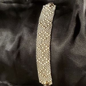 Wrist cuff, silver, heavy snap closure, 7 inche, NWOTs